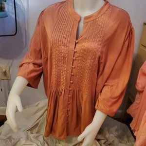 Woman Within 5X Dusty Coral Top